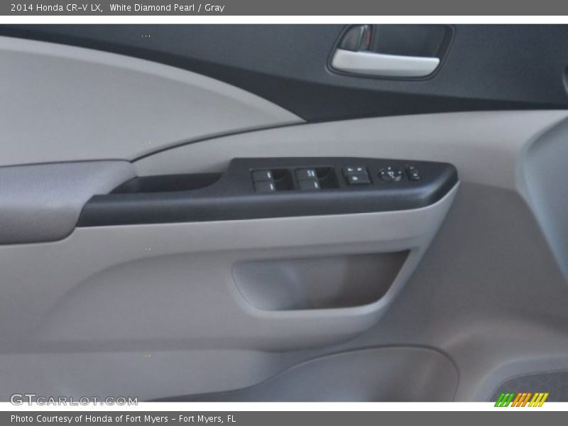 White Diamond Pearl / Gray 2014 Honda CR-V LX
