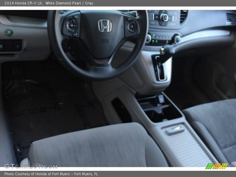 White Diamond Pearl / Gray 2014 Honda CR-V LX