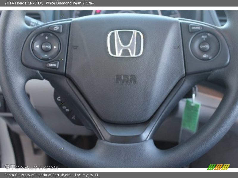 White Diamond Pearl / Gray 2014 Honda CR-V LX