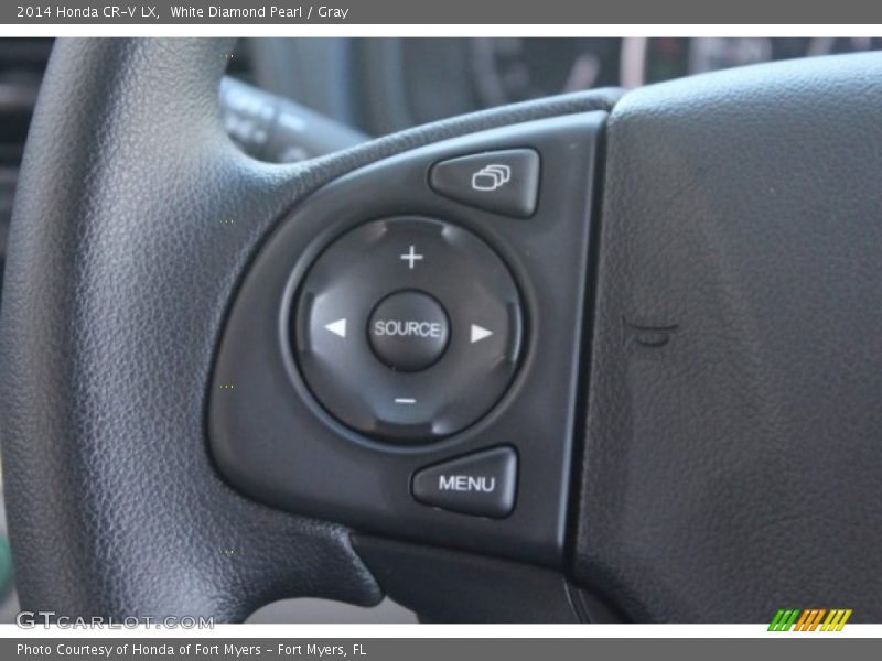 White Diamond Pearl / Gray 2014 Honda CR-V LX