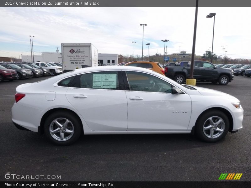 Summit White / Jet Black 2017 Chevrolet Malibu LS