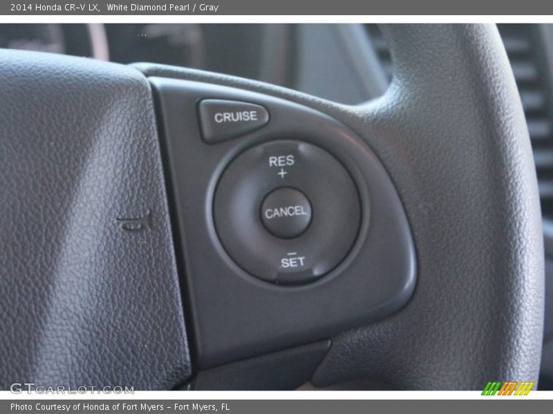 White Diamond Pearl / Gray 2014 Honda CR-V LX
