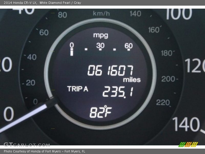 White Diamond Pearl / Gray 2014 Honda CR-V LX
