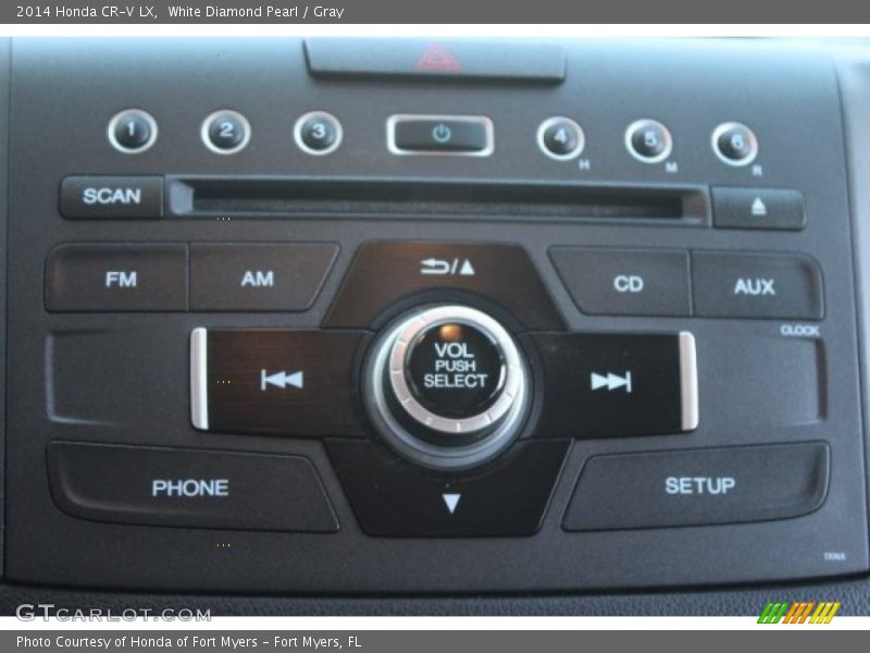 White Diamond Pearl / Gray 2014 Honda CR-V LX
