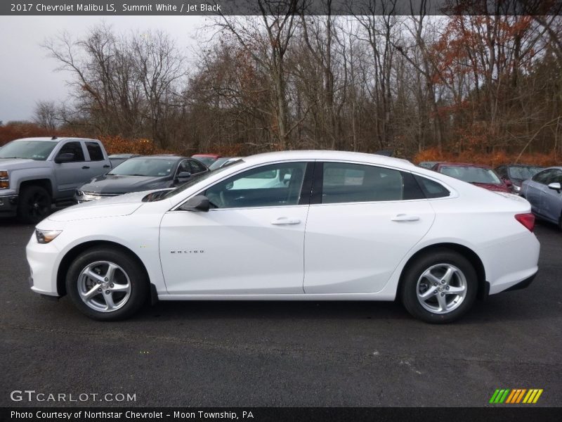 Summit White / Jet Black 2017 Chevrolet Malibu LS