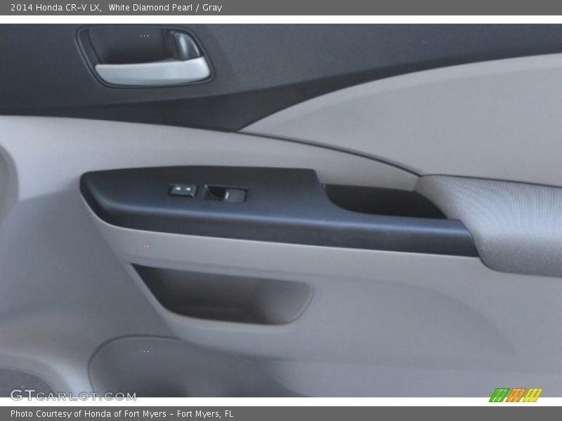 White Diamond Pearl / Gray 2014 Honda CR-V LX