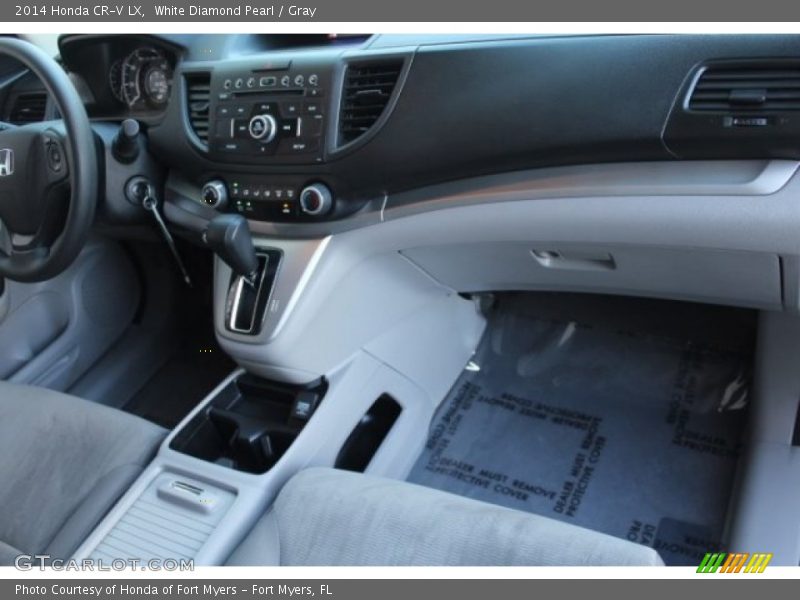 White Diamond Pearl / Gray 2014 Honda CR-V LX