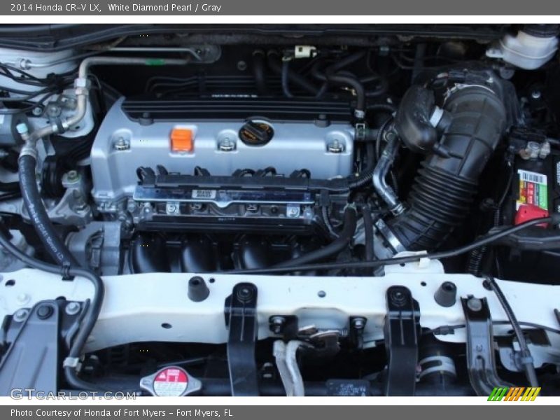 White Diamond Pearl / Gray 2014 Honda CR-V LX