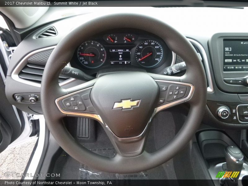 Summit White / Jet Black 2017 Chevrolet Malibu LS