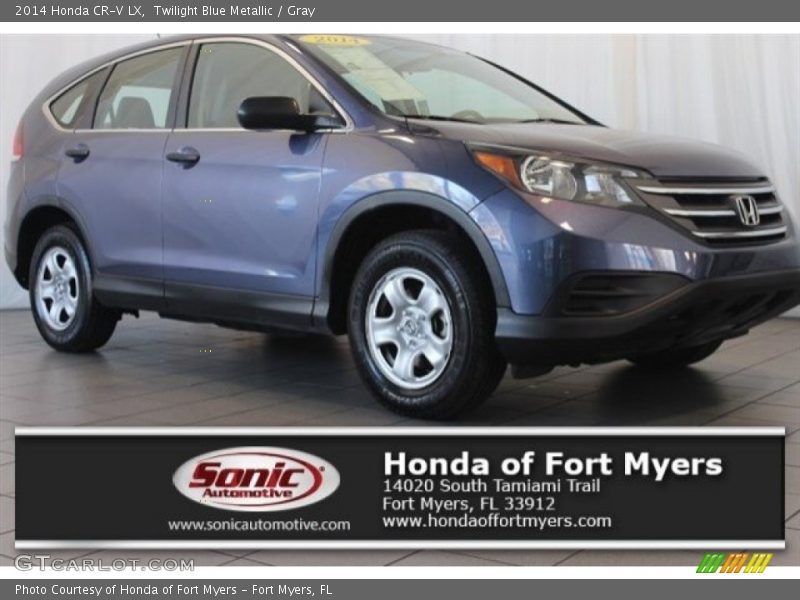 Twilight Blue Metallic / Gray 2014 Honda CR-V LX