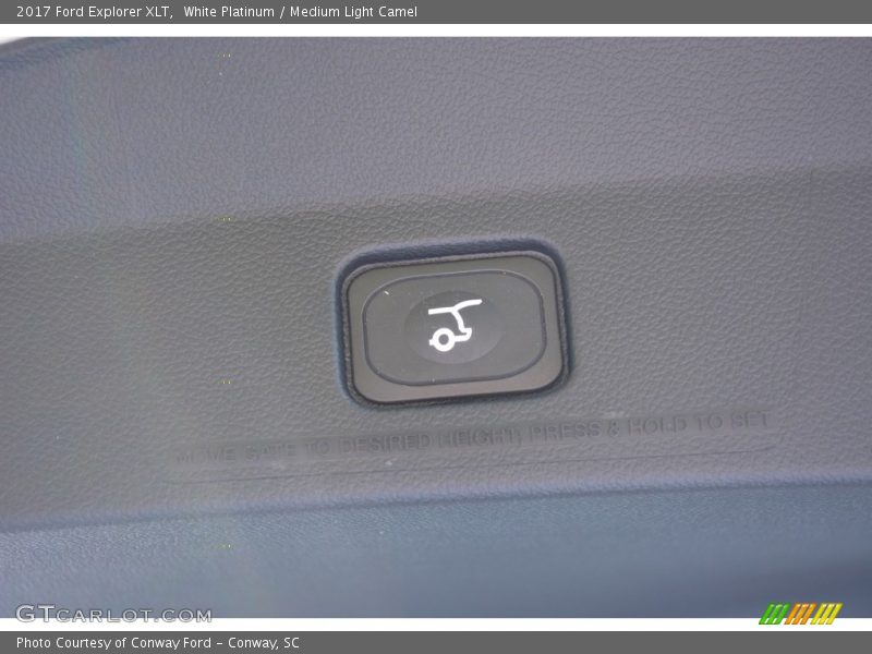 White Platinum / Medium Light Camel 2017 Ford Explorer XLT