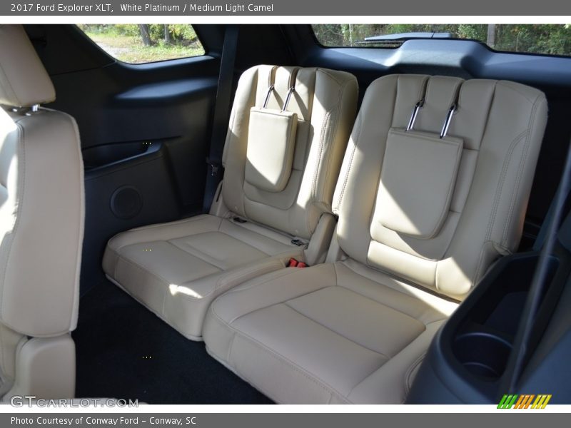 White Platinum / Medium Light Camel 2017 Ford Explorer XLT