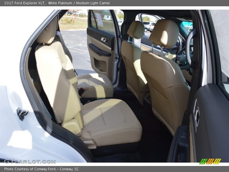 White Platinum / Medium Light Camel 2017 Ford Explorer XLT