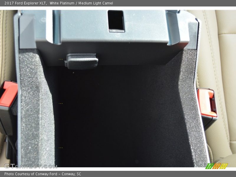 White Platinum / Medium Light Camel 2017 Ford Explorer XLT