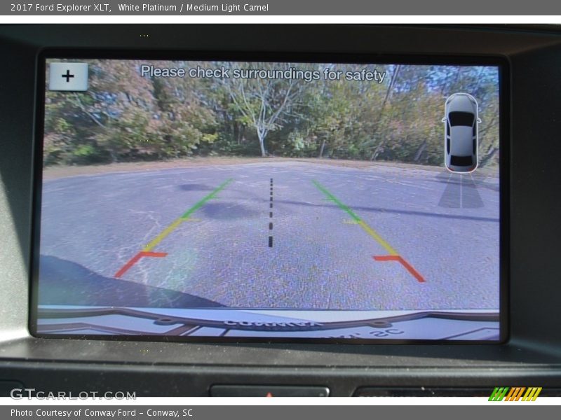 White Platinum / Medium Light Camel 2017 Ford Explorer XLT