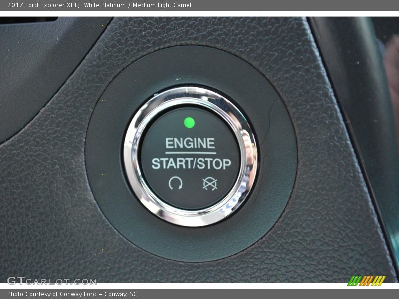 White Platinum / Medium Light Camel 2017 Ford Explorer XLT
