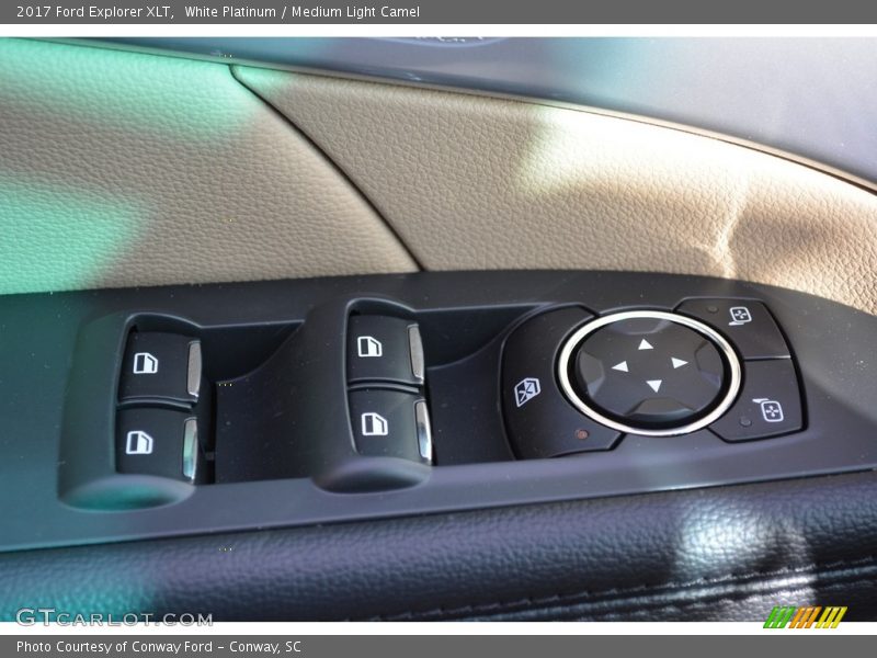 White Platinum / Medium Light Camel 2017 Ford Explorer XLT