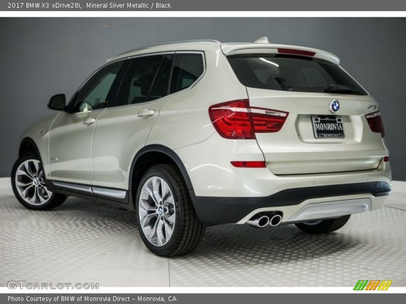 Mineral Silver Metallic / Black 2017 BMW X3 xDrive28i