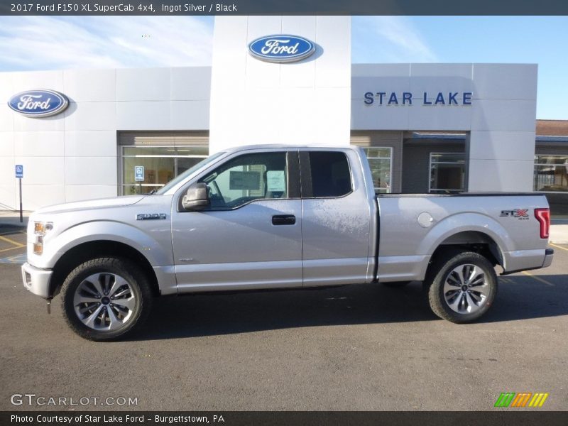 Ingot Silver / Black 2017 Ford F150 XL SuperCab 4x4