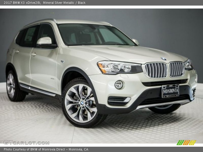 Mineral Silver Metallic / Black 2017 BMW X3 xDrive28i