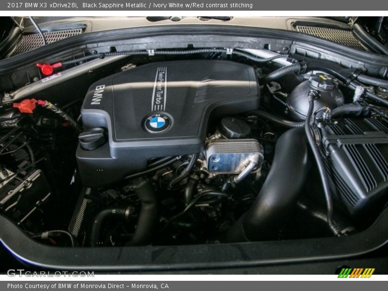 Black Sapphire Metallic / Ivory White w/Red contrast stitching 2017 BMW X3 xDrive28i