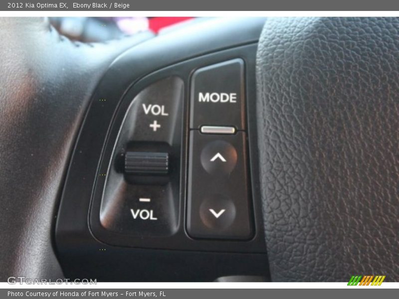 Ebony Black / Beige 2012 Kia Optima EX