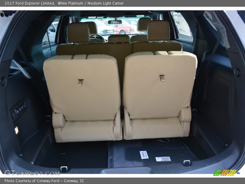 White Platinum / Medium Light Camel 2017 Ford Explorer Limited