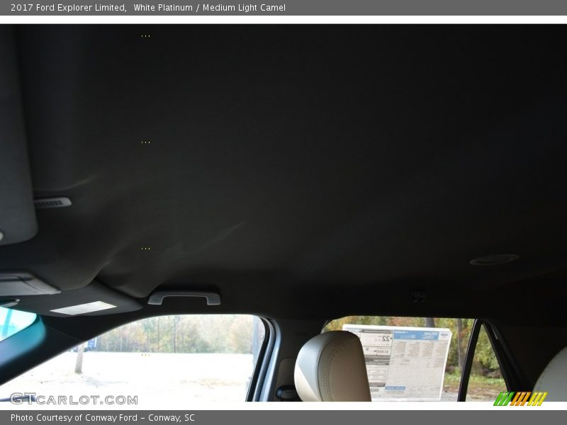 White Platinum / Medium Light Camel 2017 Ford Explorer Limited