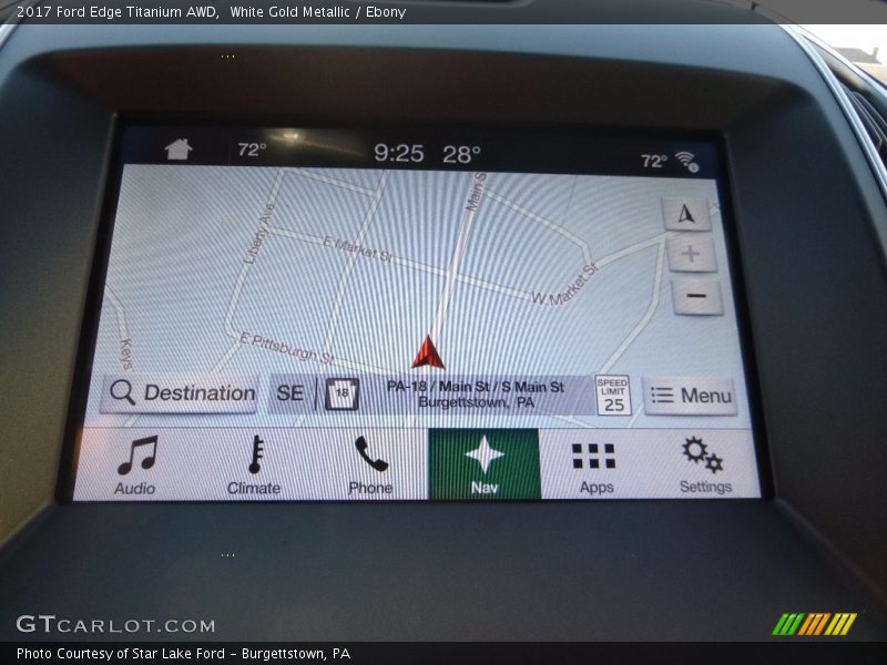 Navigation of 2017 Edge Titanium AWD