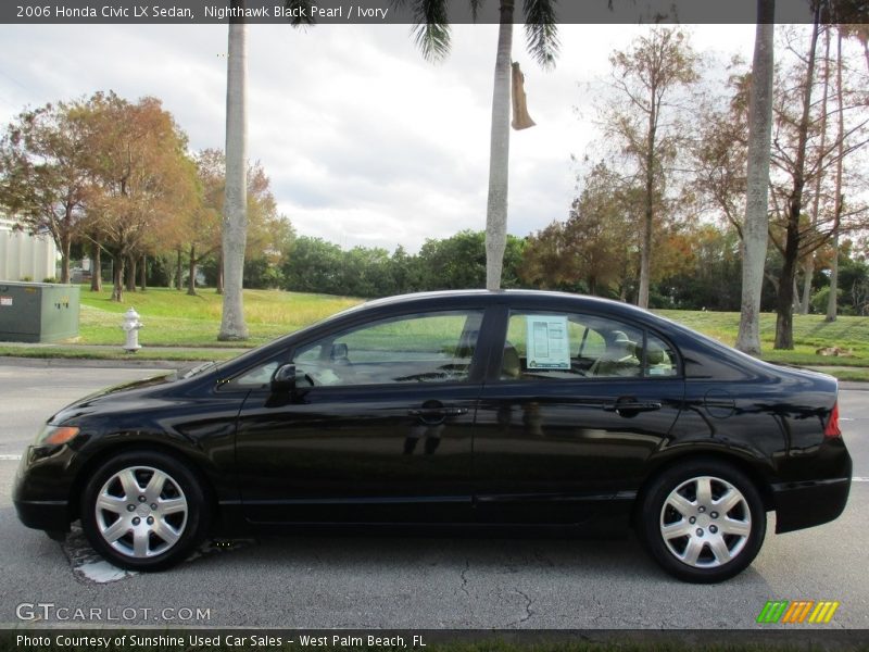 Nighthawk Black Pearl / Ivory 2006 Honda Civic LX Sedan