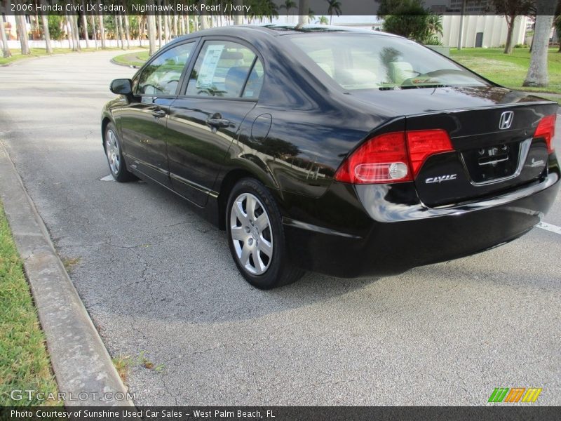 Nighthawk Black Pearl / Ivory 2006 Honda Civic LX Sedan