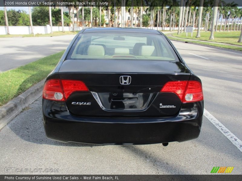 Nighthawk Black Pearl / Ivory 2006 Honda Civic LX Sedan