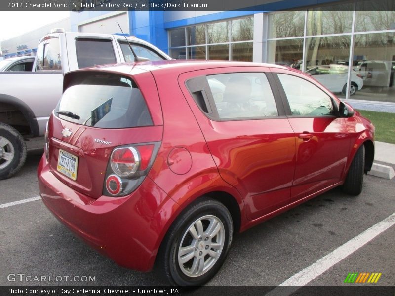 Victory Red / Jet Black/Dark Titanium 2012 Chevrolet Sonic LS Hatch