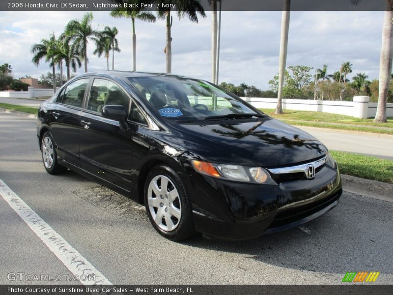 Nighthawk Black Pearl / Ivory 2006 Honda Civic LX Sedan