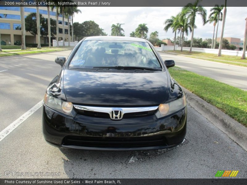Nighthawk Black Pearl / Ivory 2006 Honda Civic LX Sedan