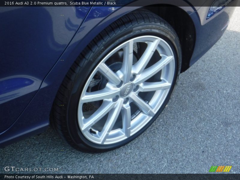 Scuba Blue Metallic / Black 2016 Audi A3 2.0 Premium quattro