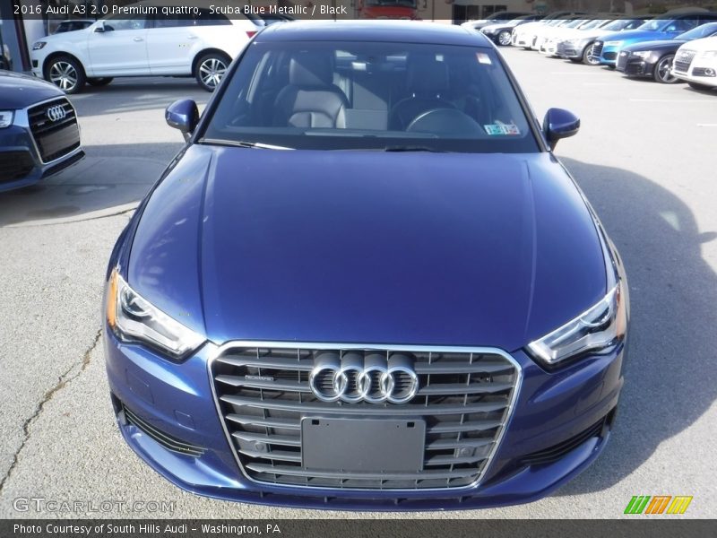 Scuba Blue Metallic / Black 2016 Audi A3 2.0 Premium quattro