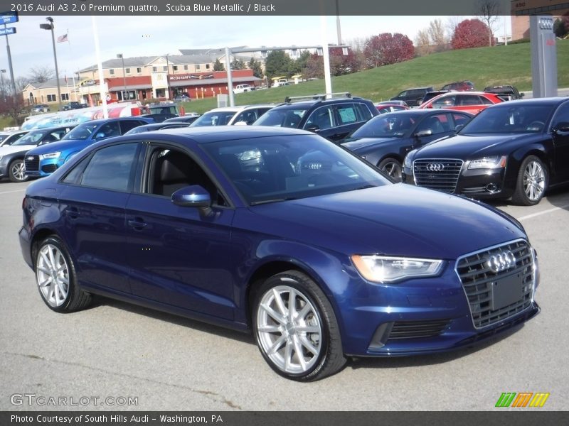 Scuba Blue Metallic / Black 2016 Audi A3 2.0 Premium quattro