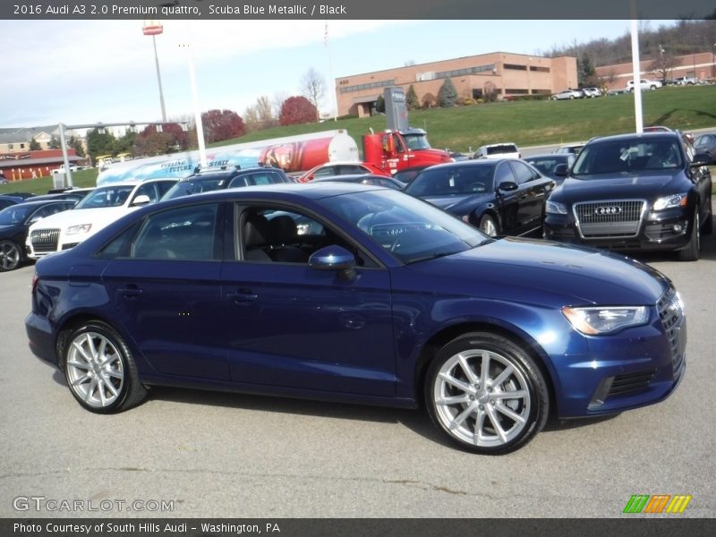 Scuba Blue Metallic / Black 2016 Audi A3 2.0 Premium quattro