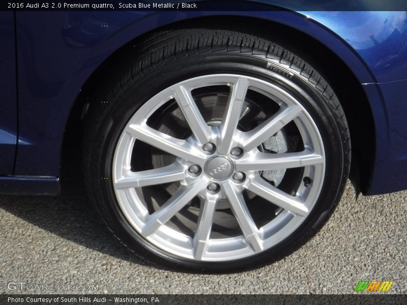 Scuba Blue Metallic / Black 2016 Audi A3 2.0 Premium quattro