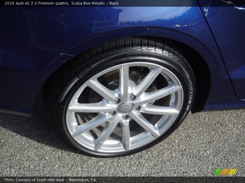 Scuba Blue Metallic / Black 2016 Audi A3 2.0 Premium quattro