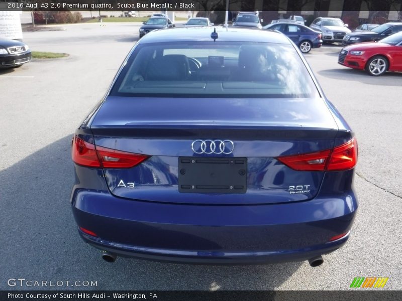 Scuba Blue Metallic / Black 2016 Audi A3 2.0 Premium quattro