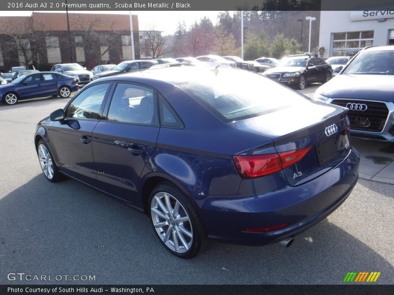 Scuba Blue Metallic / Black 2016 Audi A3 2.0 Premium quattro