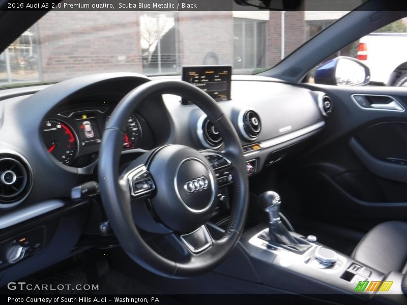 Scuba Blue Metallic / Black 2016 Audi A3 2.0 Premium quattro