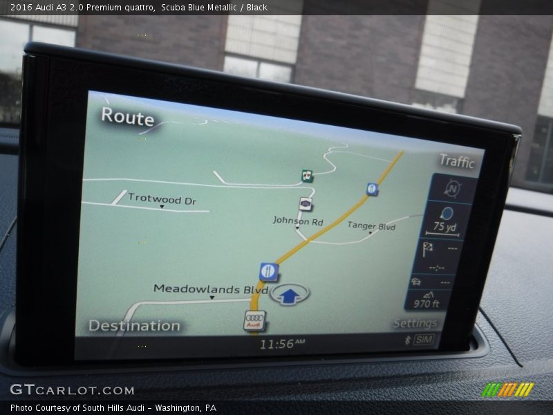 Scuba Blue Metallic / Black 2016 Audi A3 2.0 Premium quattro