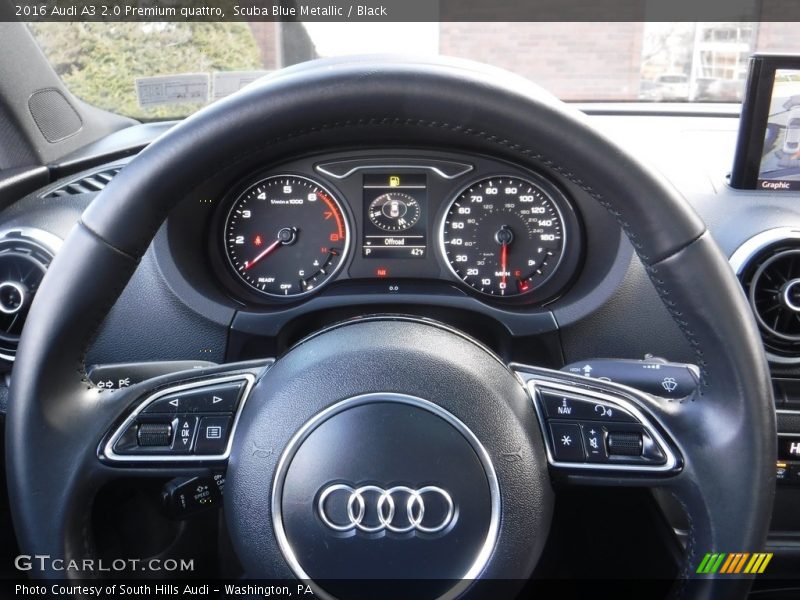 Scuba Blue Metallic / Black 2016 Audi A3 2.0 Premium quattro