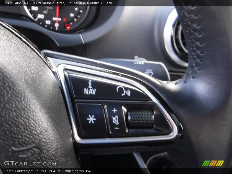 Scuba Blue Metallic / Black 2016 Audi A3 2.0 Premium quattro