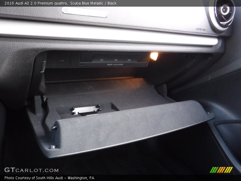 Scuba Blue Metallic / Black 2016 Audi A3 2.0 Premium quattro