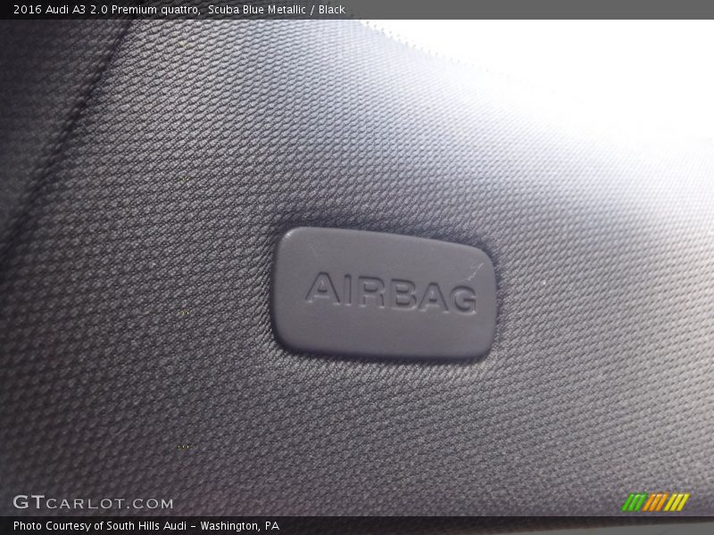 Scuba Blue Metallic / Black 2016 Audi A3 2.0 Premium quattro