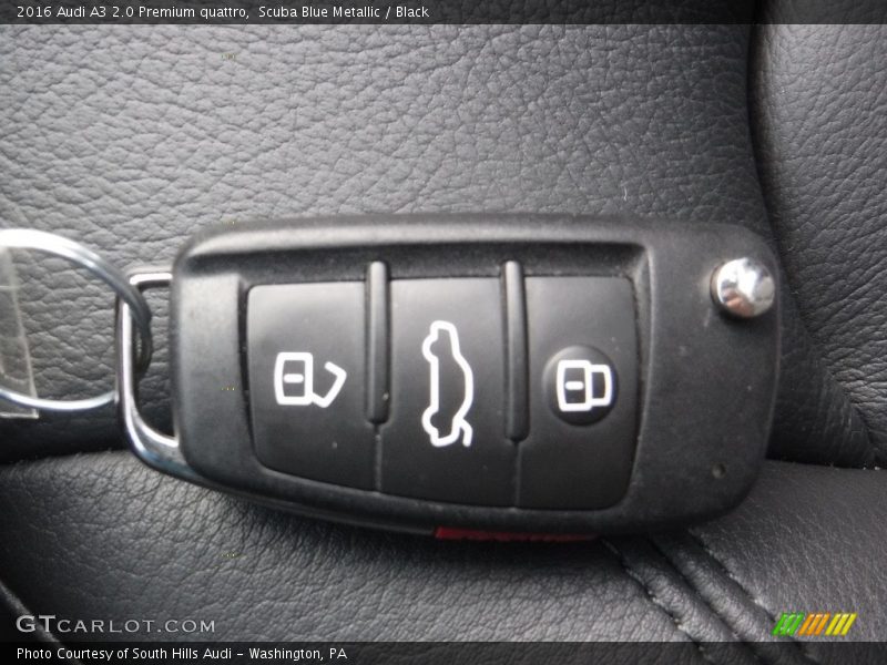 Scuba Blue Metallic / Black 2016 Audi A3 2.0 Premium quattro